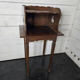 Old solid oak bedside table