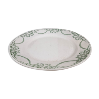Plat rond "Napoleon" Creil & Montereau Labrador  Terre de fer