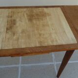 Italian wooden table with 2 extensions from 90 cm to 150 cm, completely restored