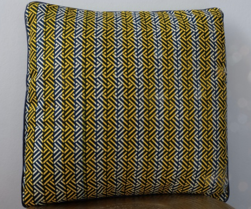 African wax fabric cushion