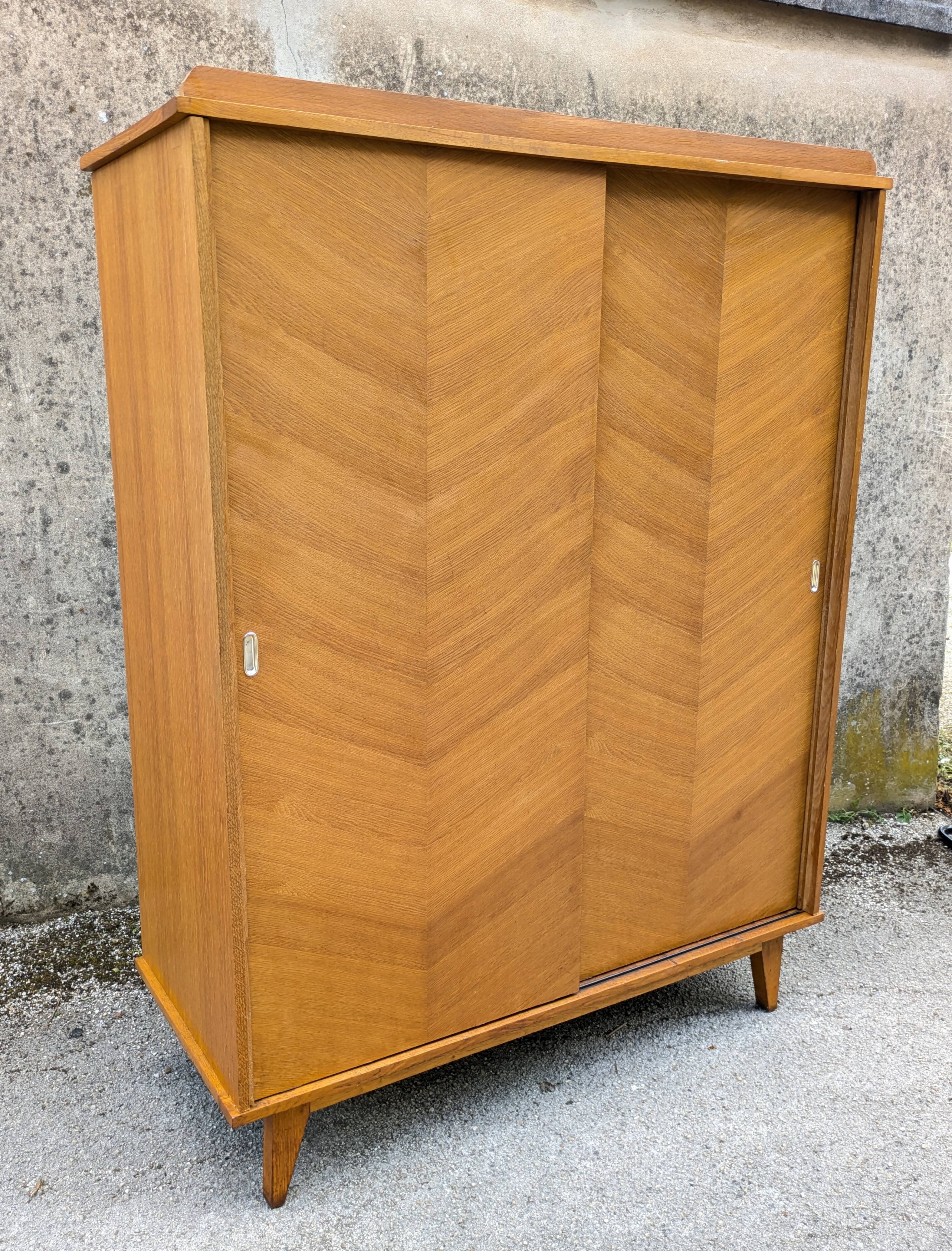 Vintage wardrobe with sliding doors