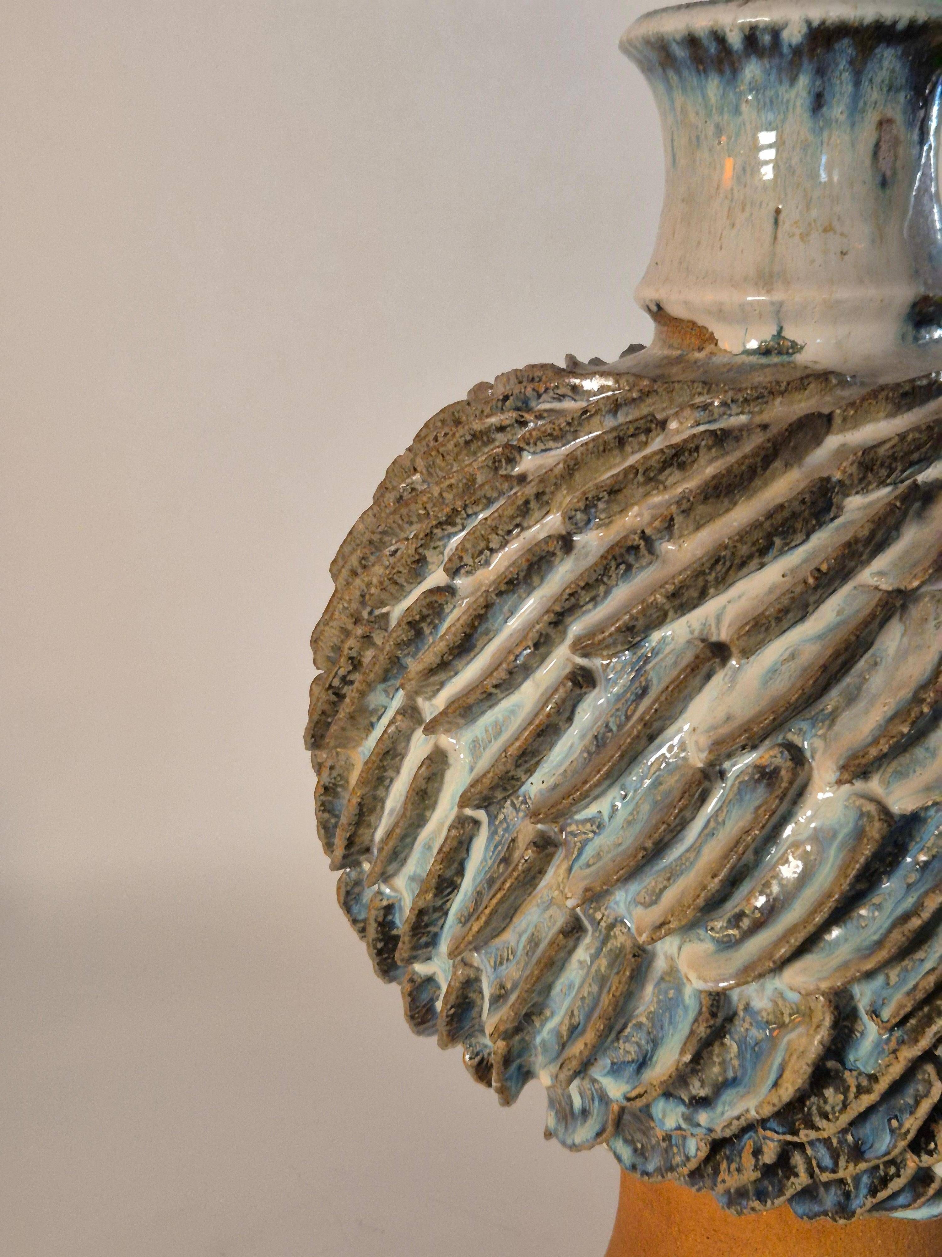 Large modern Scandinavian vase in ceramic / stoneware by Josef Simon, Sweden, 1960s.