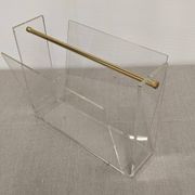 Acrylic magazine rack by David Lange, France circa 1970.