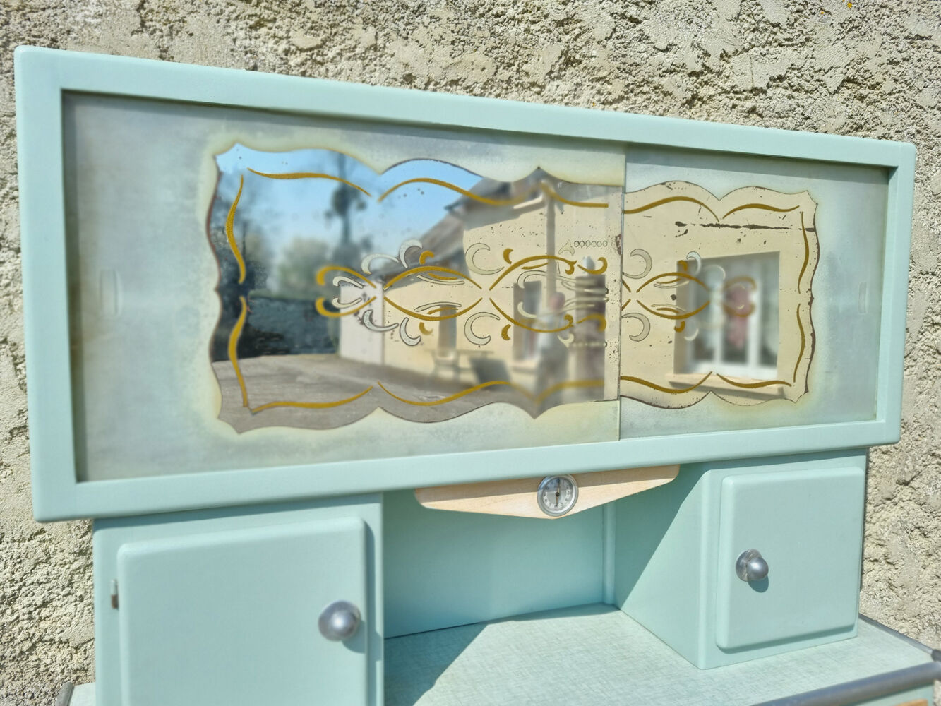 Buffet Mado, restyled, green blue N°84, F&B, vintage, 50s