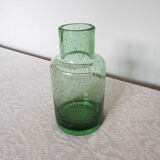 Vase en verre bullé