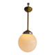 Suspension  laiton et opaline blanche