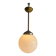 Suspension  laiton et opaline blanche