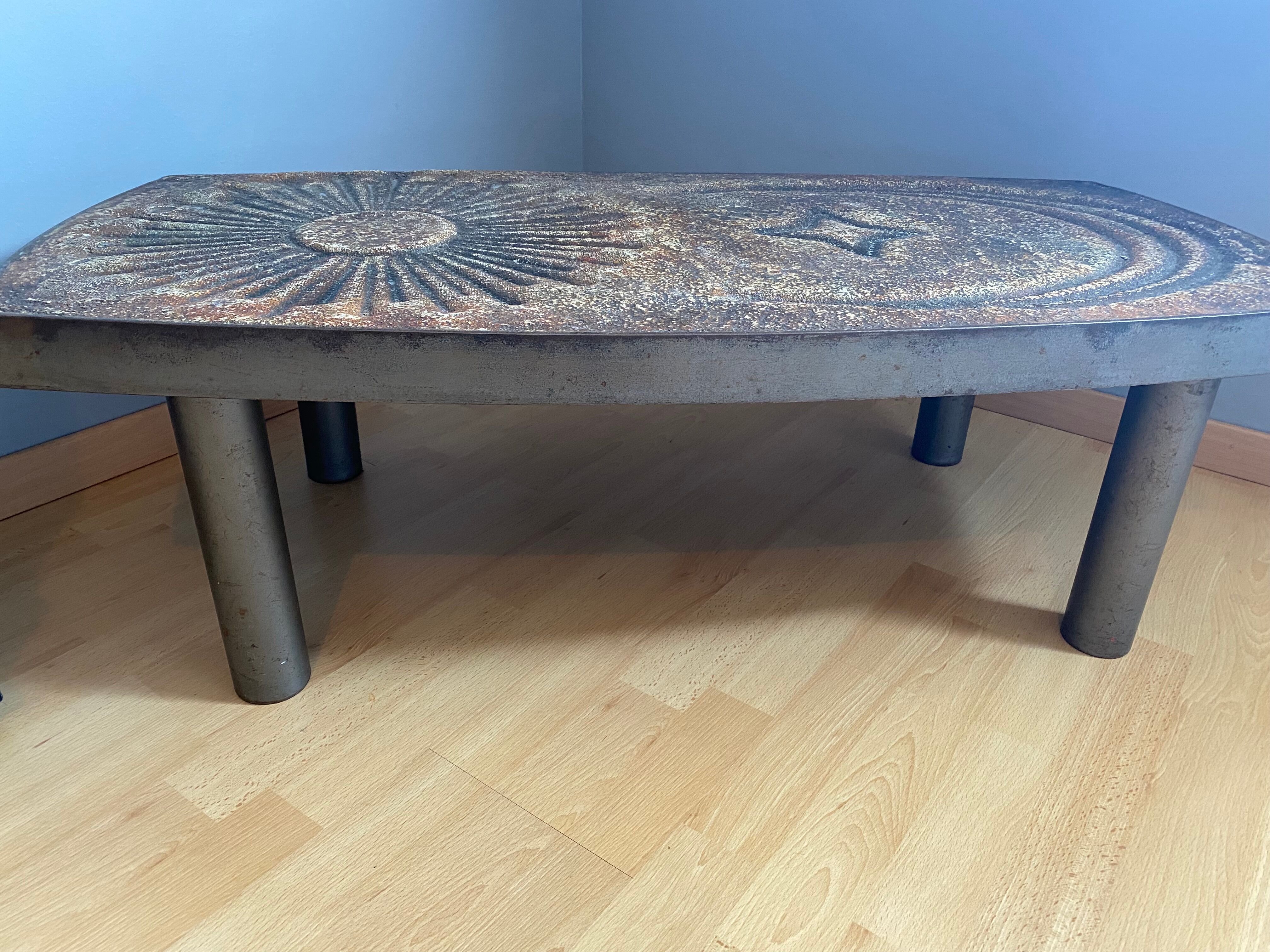 Lava stone coffee table (Vallauris)