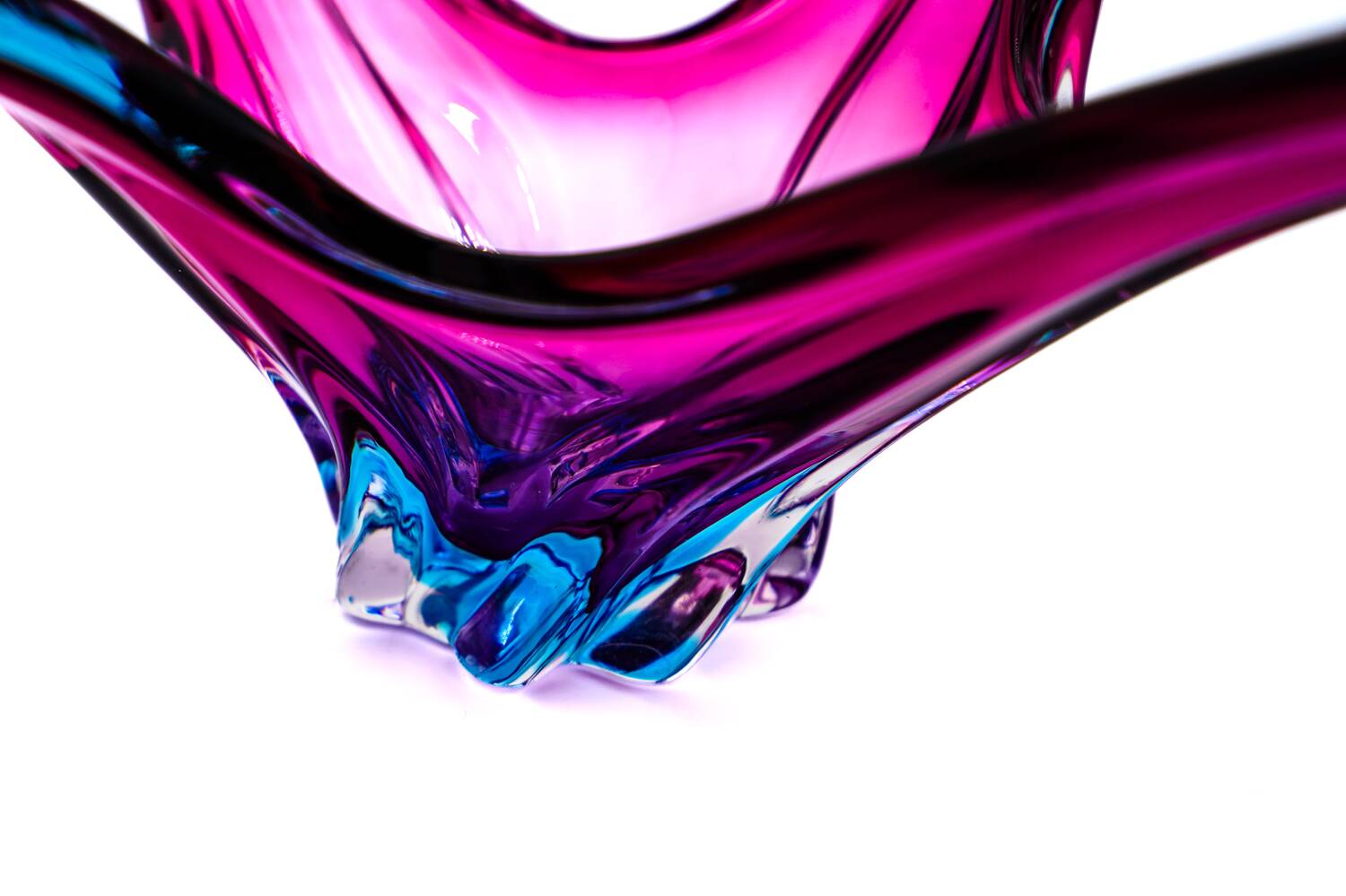 Murano XXL Coupe 50cm - Sommerso Amethyst & Turquoise - Vintage Design