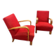 Paire de fauteuils ART DÉCO en bois courbé, années 1930