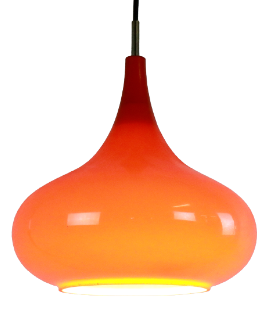 Glass pendant lamp orange
