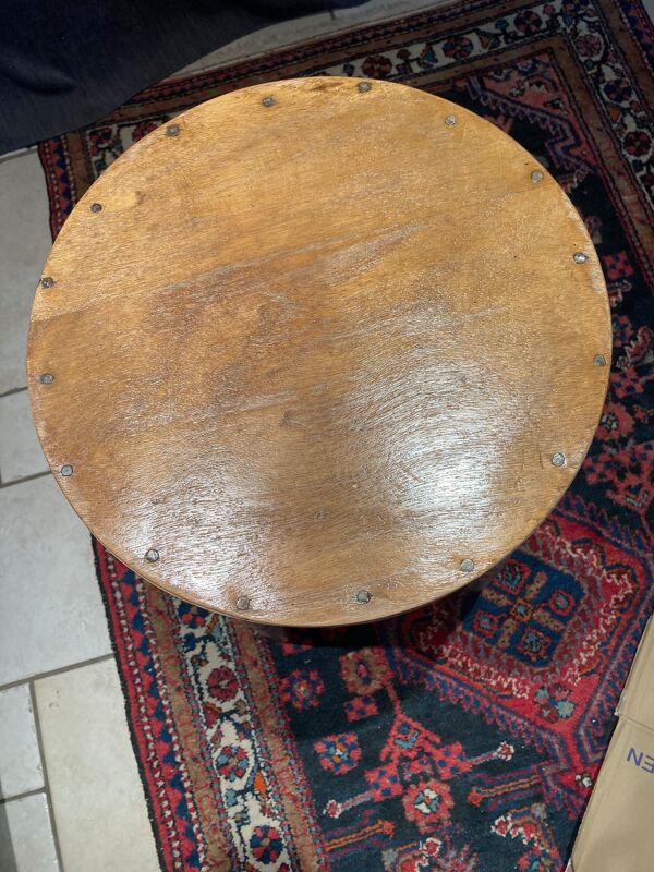 Tabouret haut en bois courbé