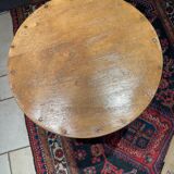 High curved wooden stool