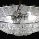 Wonderful Large Gold and Transparent Murano Glass Ceiling Light Flower by S