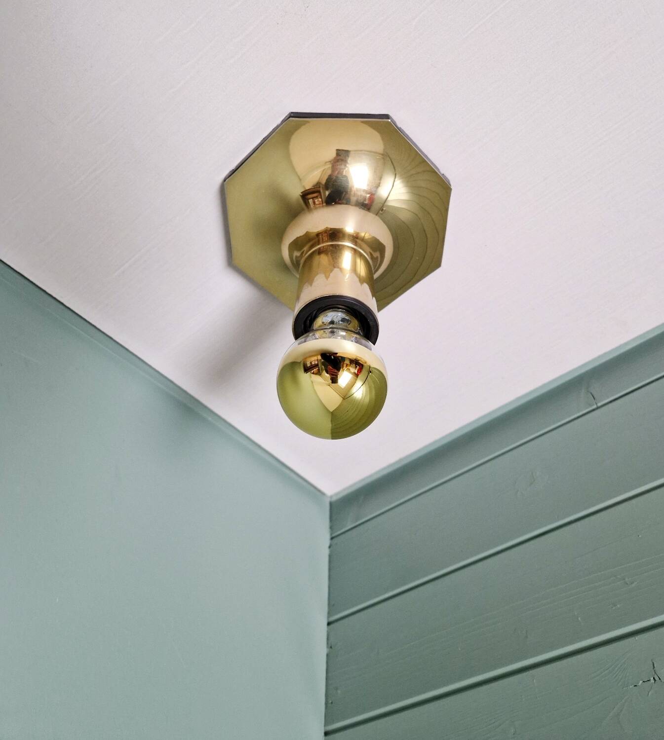 Ceiling light/wall sconce in brass, Motoko Ishii, Staff Leucht