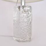 Lampe de table structurée en cristal massif du milieu du siècle par Willem Heesen pour Royal Leerdam