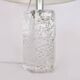 Mid-century solid crystal structured table lamp by Willem Heesen for Royal Leerdam