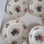 Set of 12 Sarreguemines Plates, Agreste Models