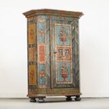 Folk art painted bridal wardrobe