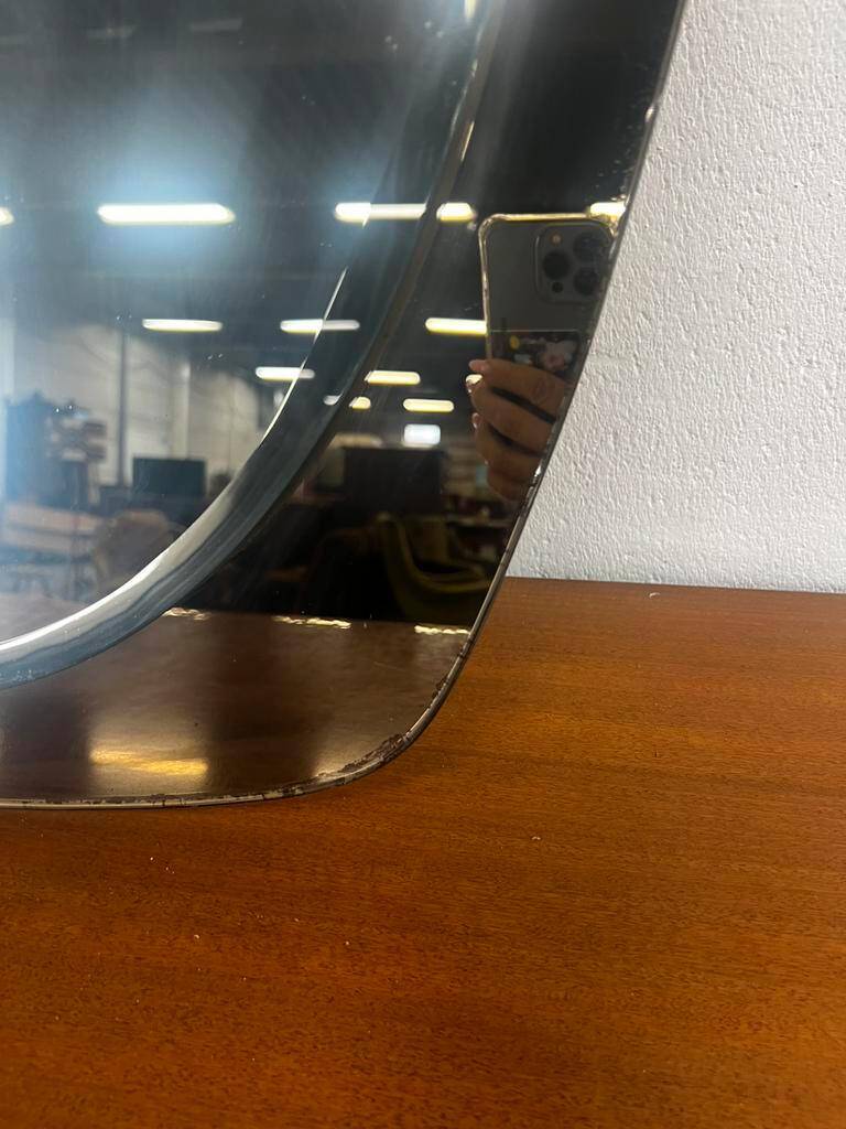 Vintage 70s wall mirror with smoked edge