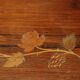 Table ancienne en essences de bois variées, Angleterre, XXe siècle