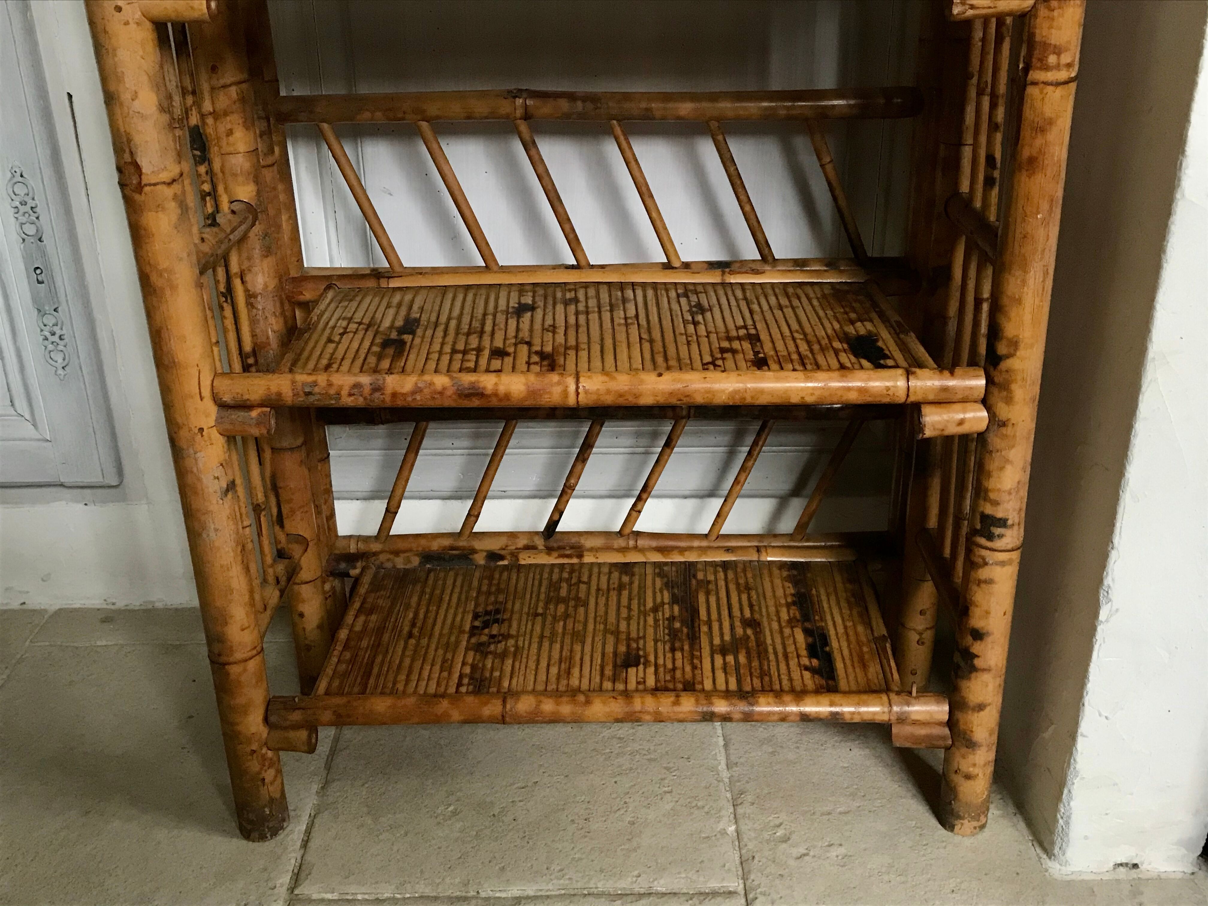 Vintage bamboo shelf 80cm