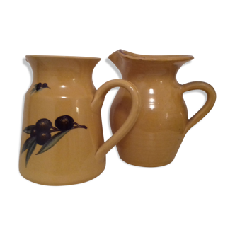 Pair of Saffron pitchers