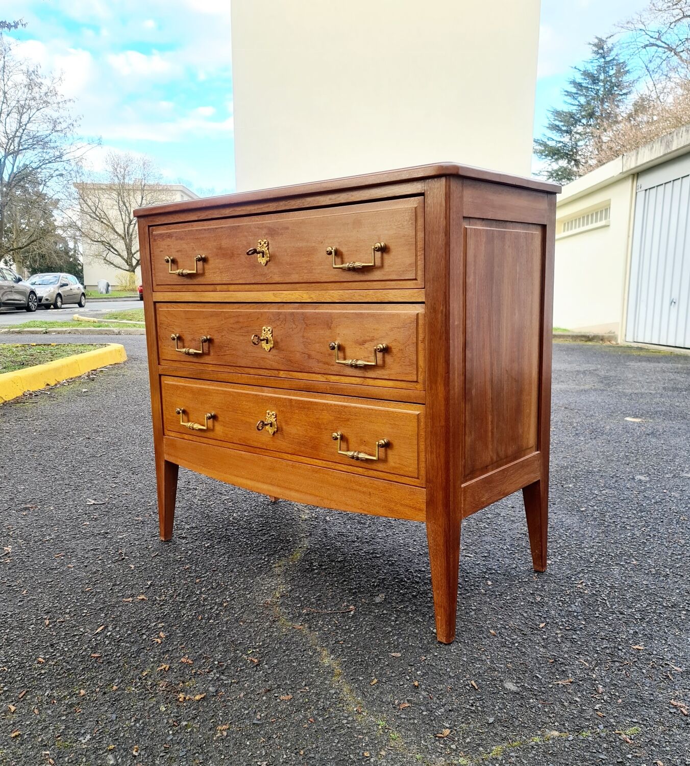 Carpenter's chest of drawers 1950 Louis XVI style