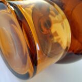 Carafe and its amber/gold glasses from the 70s
