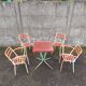 Salon de jardin métal / table bistrot et fauteuil