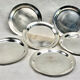 6 old silver-plated metal bread plates Valentini Spain