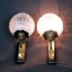 Maison Arlus Pair of brass and black wall sconces, France Mid-Century