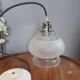 Portable lamp / pendant lamp in white opalescent glass. Art Deco style