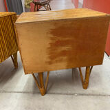 Pair of bamboo bedside tables