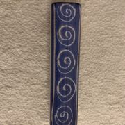 6 porte couteaux en céramique bleue Robert Picault 1960 Vallauris