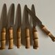 Set de 6 couteaux de table Riviera 1960  bambou