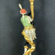 Early XXth era polychrome wooden torch has figuration of a Moor in traditional costume from the 18th