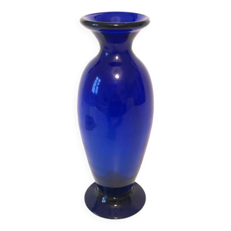 Blue glass vase