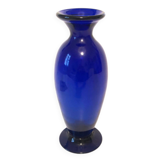 Vase bleu verre