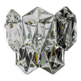 Kinkeldey wall lamp, cut crystals, 2 levels, Germany, 1970
