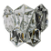 Kinkeldey wall lamp, cut crystals, 2 levels, Germany, 1970