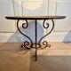 Table basse dorée avec plateau en miroir ancien