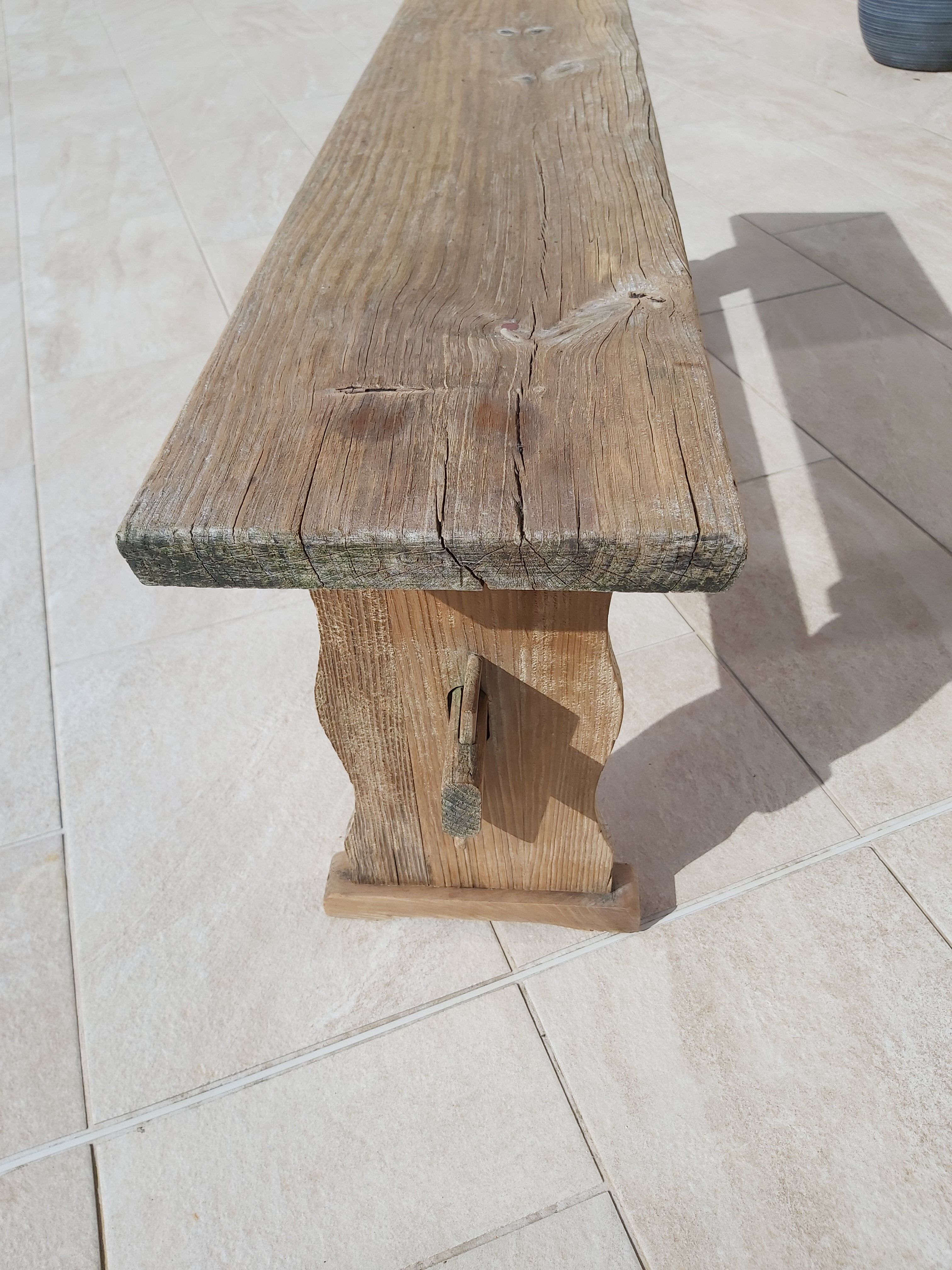 Rough wood bench 113 cm
