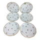6 flat plates porcelain Limoges France
