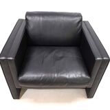 Fauteuil en cuir Knoll Studio Line par Jürgen Lange, 1970