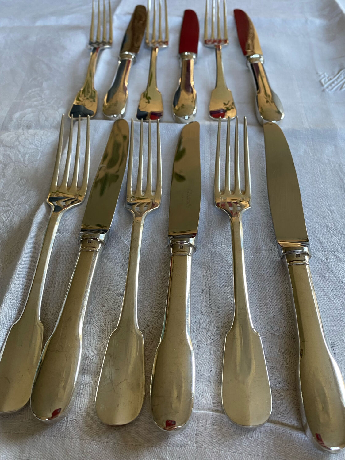 Silver-plated metal cheese cutlery CRISTOFLE