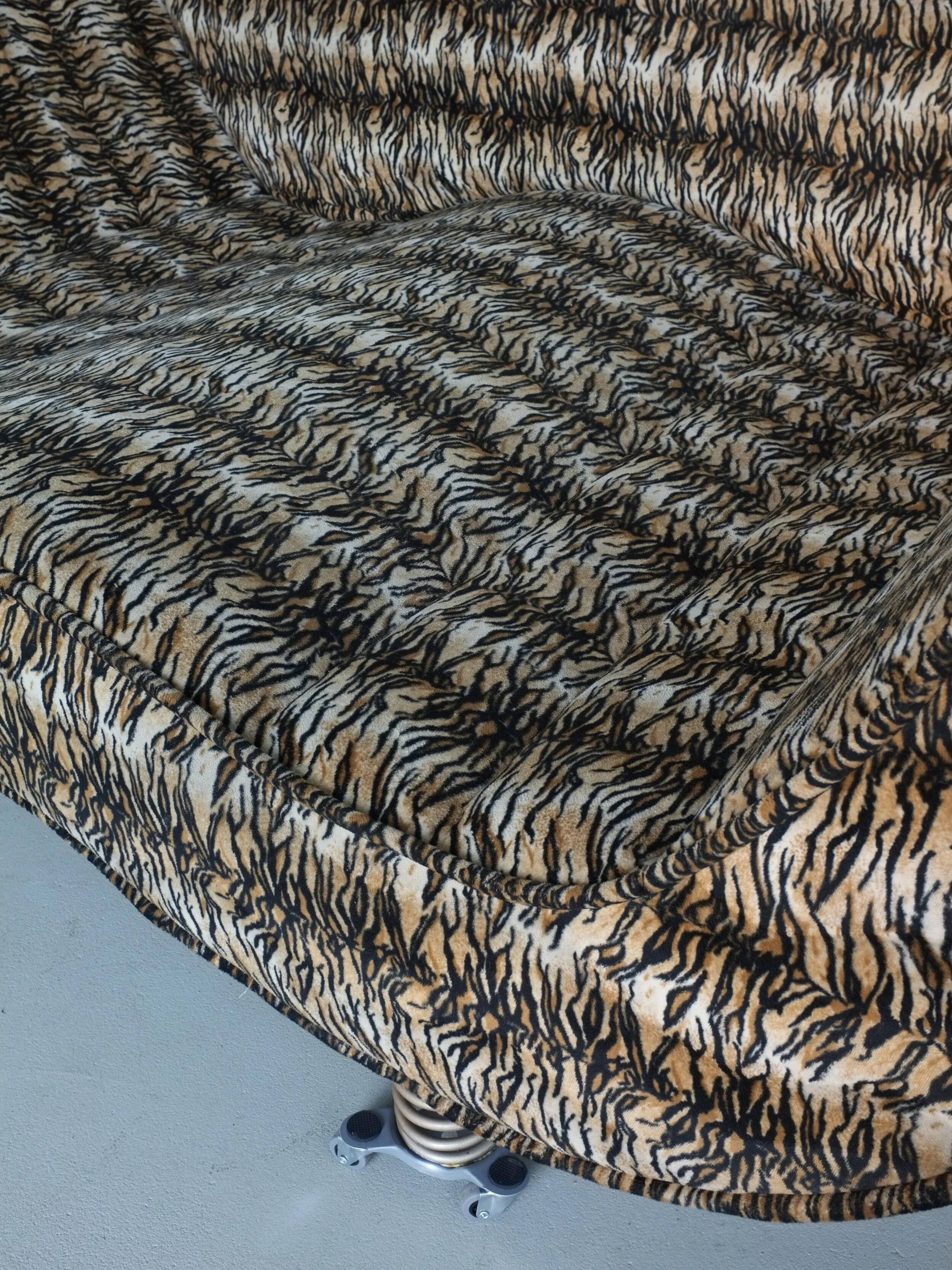Extra-large postmodern animal print sofa | Germany | 1990s