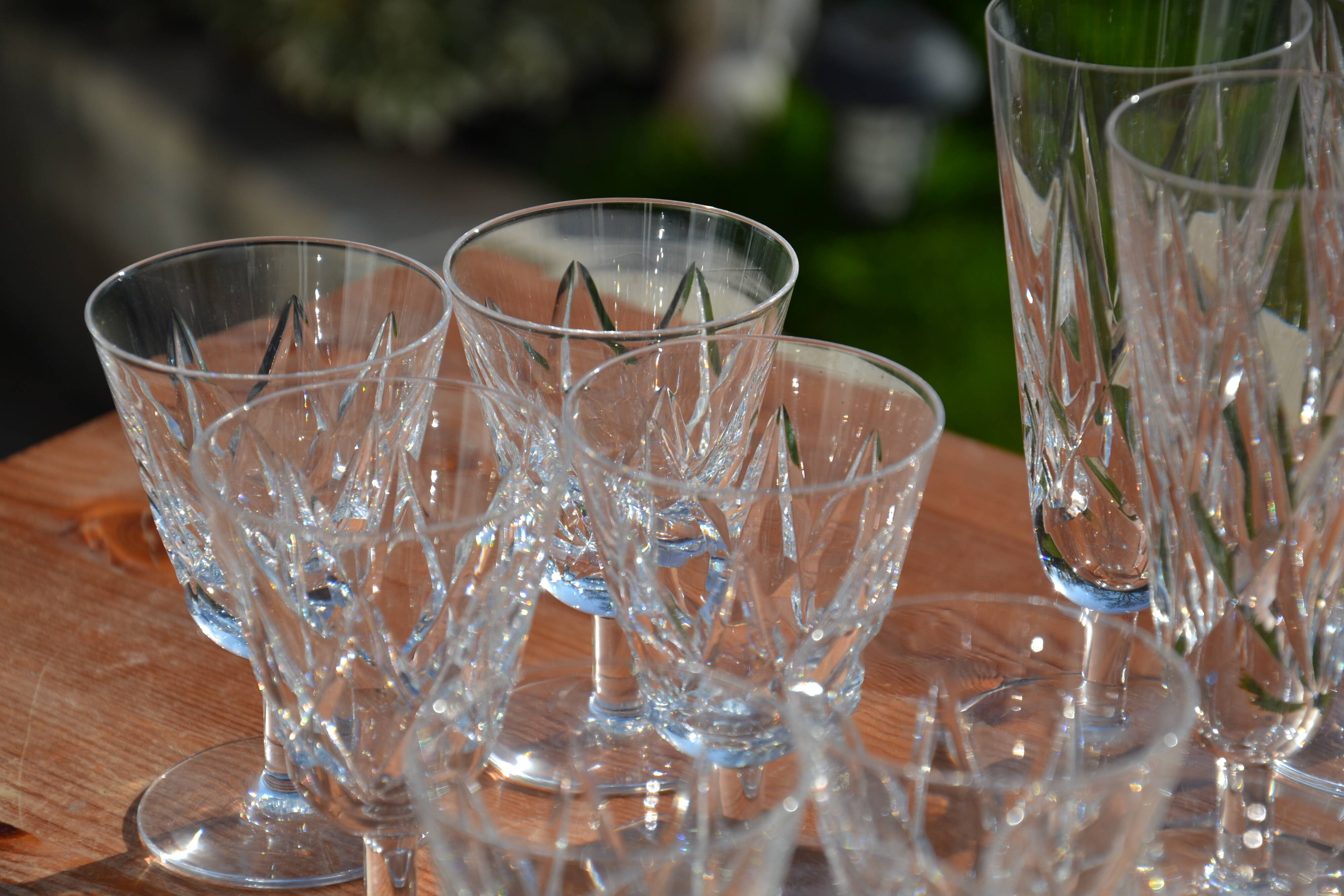 12 St Louis crystal glasses, Monaco model, 60s-70s