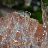 12 St Louis crystal glasses, Monaco model, 60s-70s