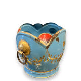 Planter In Early Painted Enamelled XIXth Signed E. Corrier